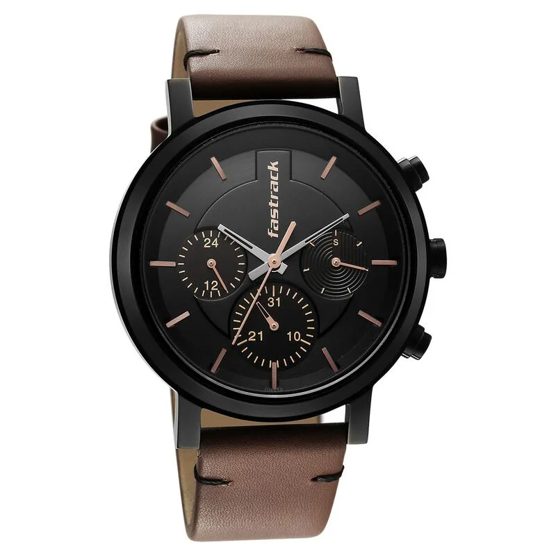 Fastrack 3287NL01 Tick Tock Black Dial Watch Fastrack 3287NL01 Tick Tock Black Dial Watch