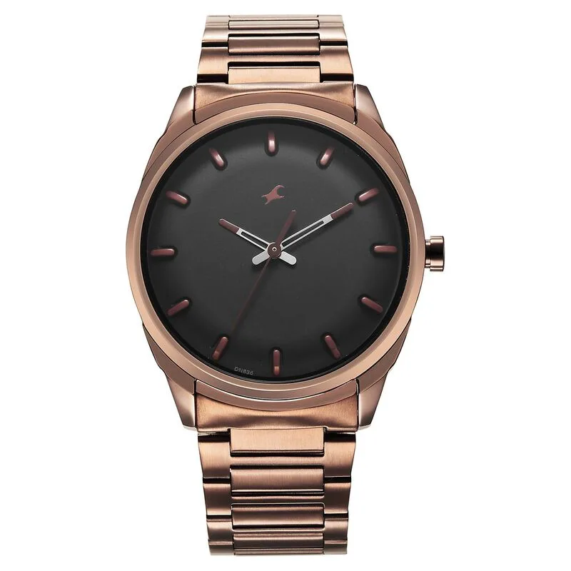 Fastrack 3273QM01 Analog Black Dial Brown Stainless Steel Strap Watch Fastrack 3273QM01 Analog Black Dial Brown Stainless Steel Strap Watch