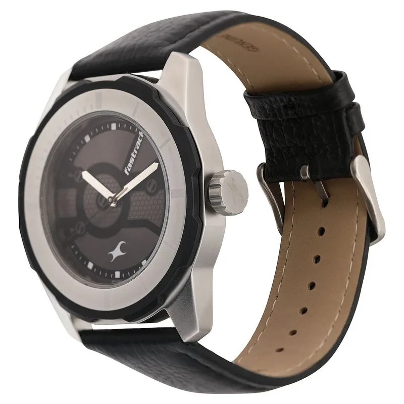 Fastrack NS3099SL02 Leather Strap Watch Fastrack NS3099SL02 Leather Strap Watch