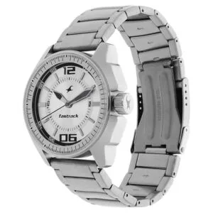 Fastrack NR3089SM01 Quartz Analog Silver Dial Metal Strap Watch