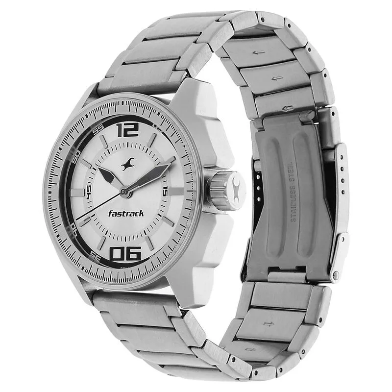 Fastrack NR3089SM01 Quartz Analog Silver Dial Metal Strap Watch Fastrack NR3089SM01 Quartz Analog Silver Dial Metal Strap Watch