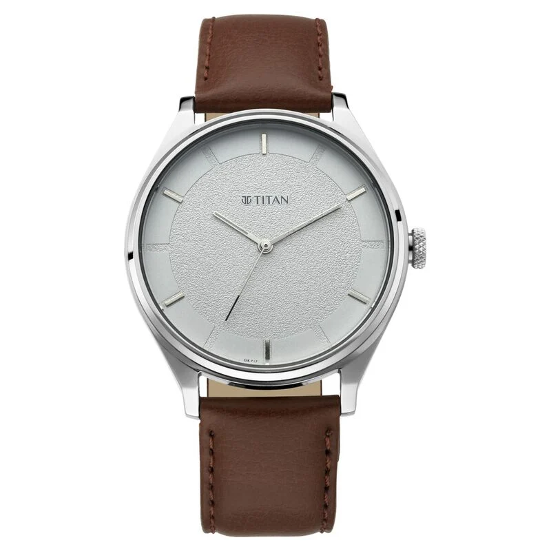 Titan Men's Classic Watch: Gradient Dial & Sleek Markings with Leather Strap (NS1802SL13) Titan Men's Classic Watch: Gradient Dial & Sleek Markings with Leather Strap (NS1802SL13)