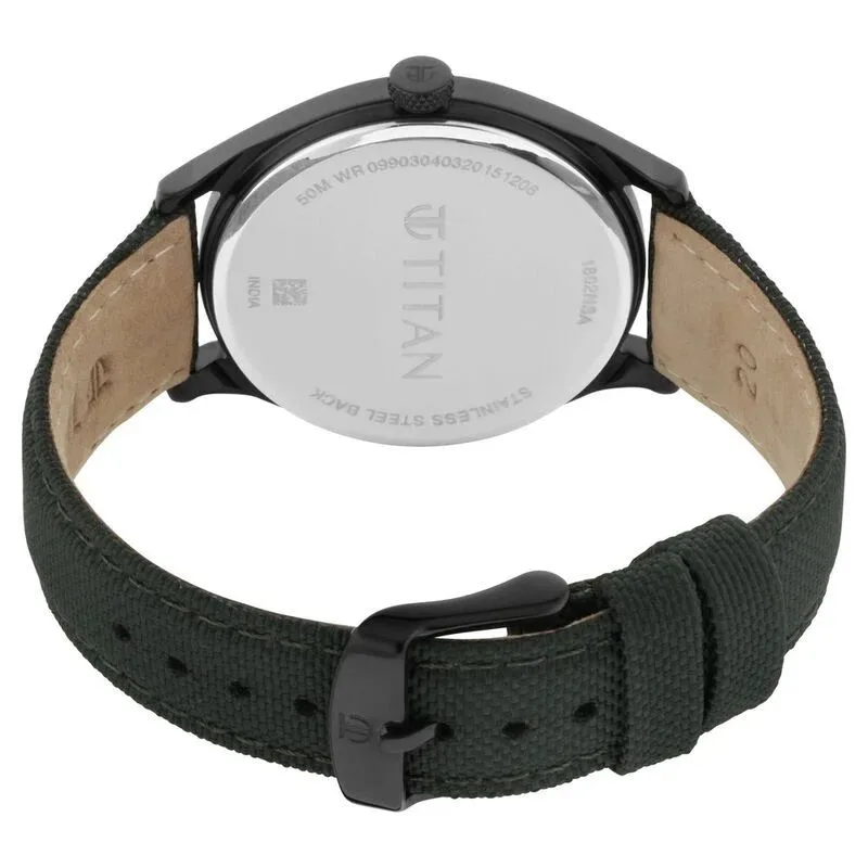 Titan Workwear Green Dial Analog Leather Strap Watch For Men – NS1802NL02 Titan Workwear Green Dial Analog Leather Strap Watch For Men - NS1802NL02