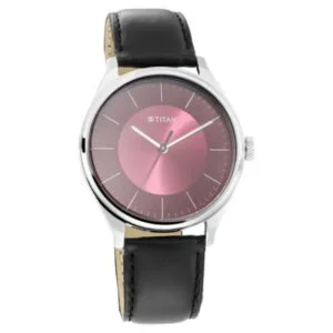 Titan Workwear NP1802SL05 Men's Urban Edge Lustrous Maroon Dial Leather Watch