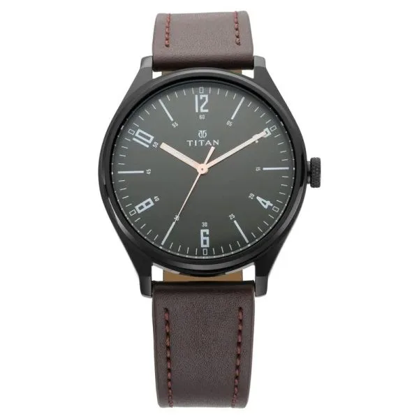 Titan Workwear NS1802NL01 Men's Minimalist Zen Watch Black Titan Workwear NS1802NL01 Men's Minimalist Zen Watch Black