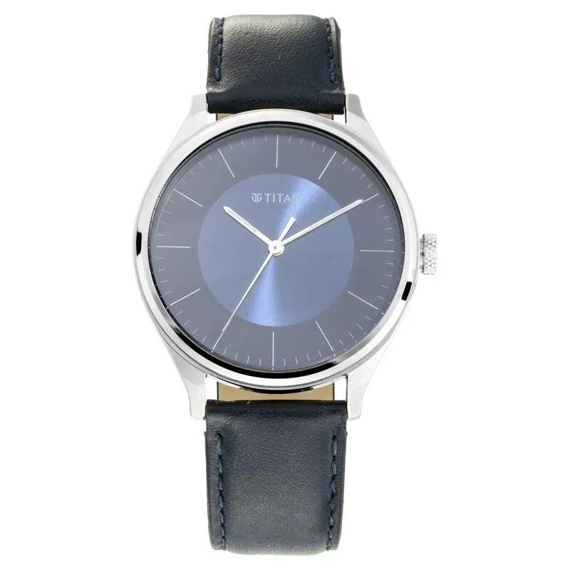 Titan Men's Urban Edge Lustrous Blue Dial Leather(NP1802SL06) Watch Titan Men's Urban Edge Lustrous Blue Dial Leather(NP1802SL06) Watch