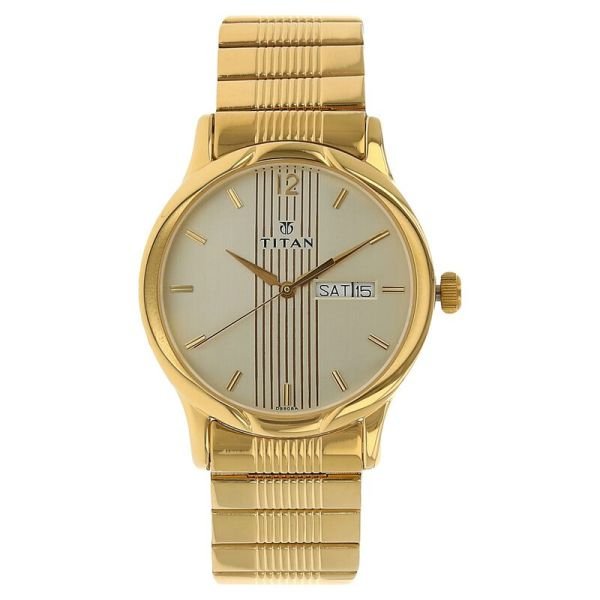 Titan Analog with Day and Date Champagne Dial Metal Strap watch for Men (NS-1580YM05) Price In Bangladesh Titan Analog with Day and Date Champagne Dial Metal Strap watch for Men (NS-1580YM05) Price In Bangladesh