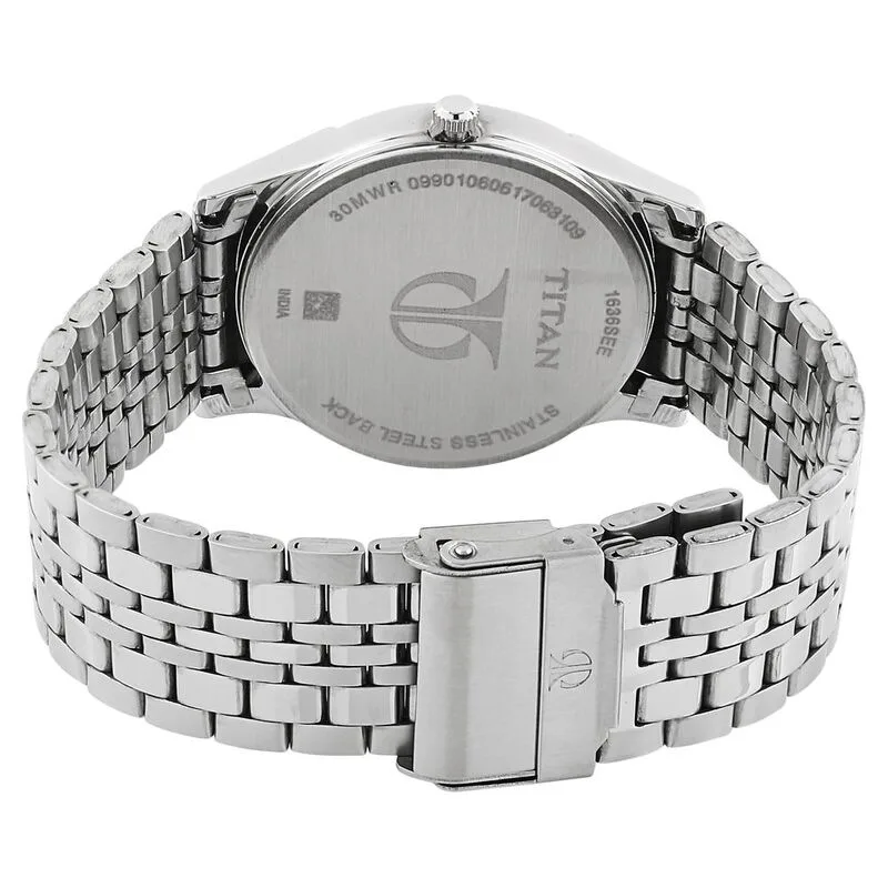 Titan Karishma Black Dial Analog with Day and Date Stainless Steel Strap watch for Men(NS1636SM01) Titan Karishma Black Dial Analog with Day and Date Stainless Steel Strap watch for Men(NS1636SM01)