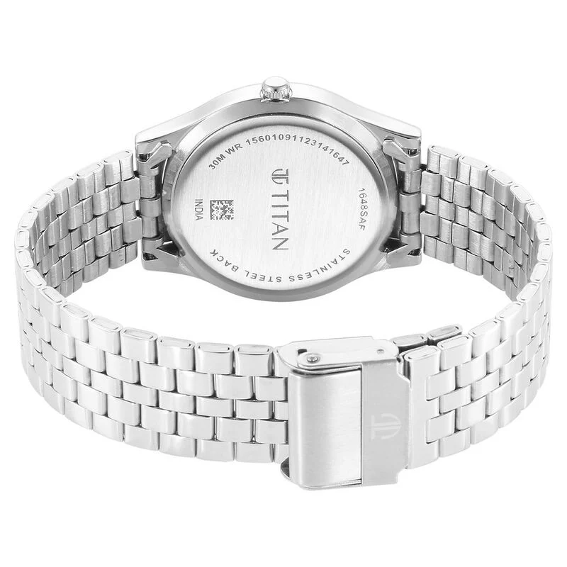 Titan Karishma Zing Quartz 1648SM01 Analog Green Dial Stainless Steel Strap Watch for Men Titan Karishma Zing Quartz 1648SM01 Analog Green Dial Stainless Steel Strap Watch for Men