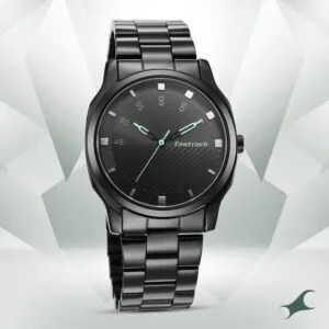 Fastrack NS3255NM02 Stunners Quartz Analog Black Dial Stainless Steel Strap Watch