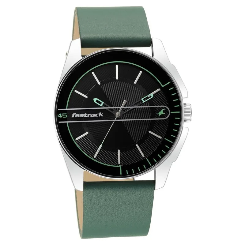 Fastrack NS3089SL16 Wear Your Look Quartz Analog Black Dial Leather Strap Watch Fastrack NS3089SL16 Wear Your Look Quartz Analog Black Dial Leather Strap Watch