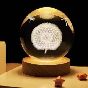 3D Crystal Ball - Dandelion