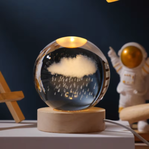 3D Crystal Ball - Rain Cloud