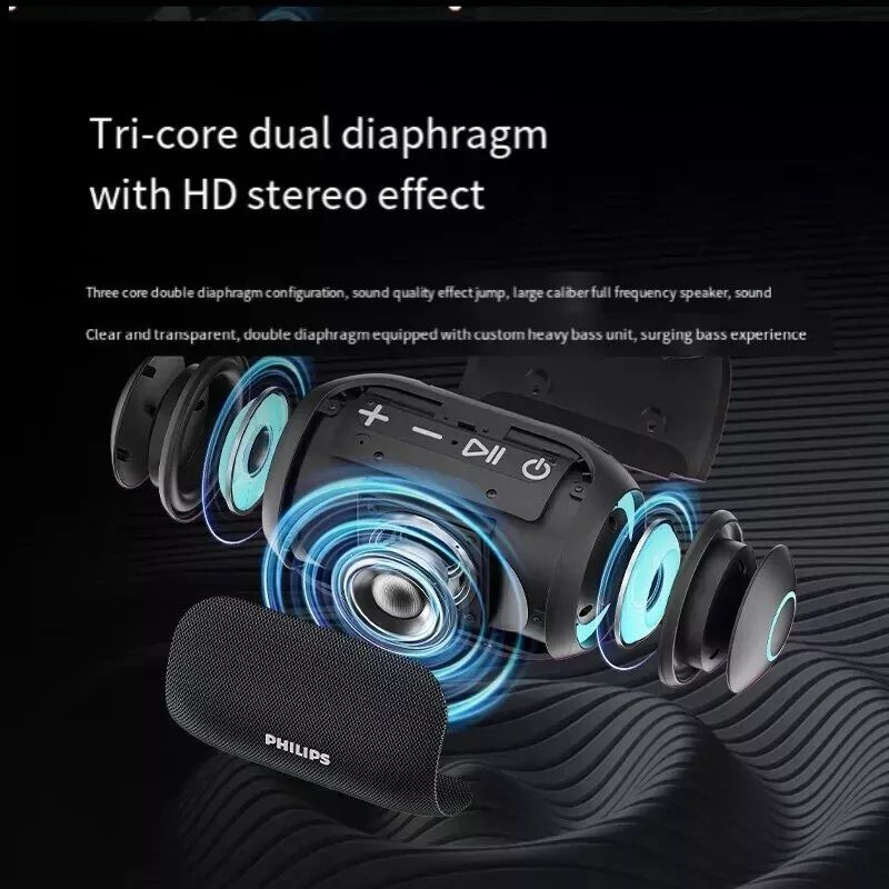 Philips TAS3209 Portable Wireless IPX7 Waterproof Bluetooth Speaker Philips TAS3209 Portable Wireless IPX7 Waterproof Bluetooth Speaker