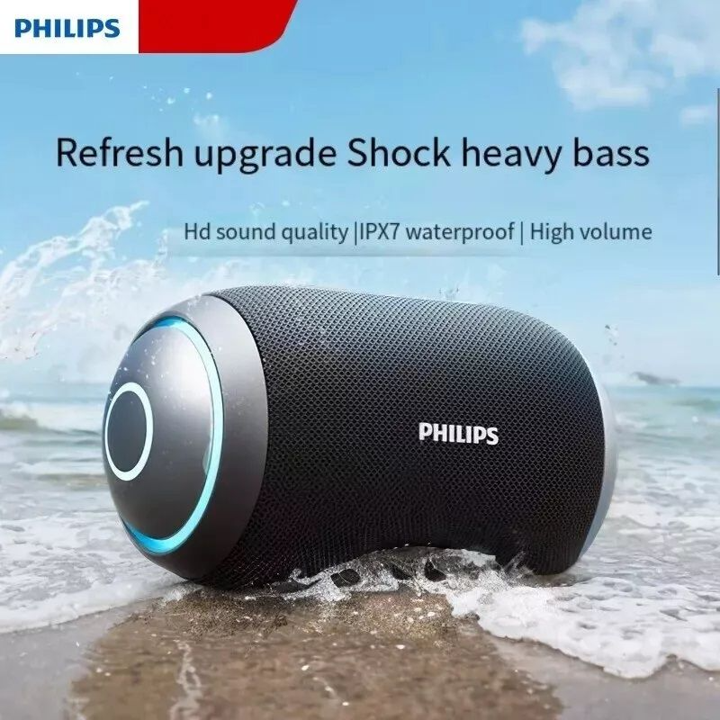 Philips TAS3209 Portable Wireless IPX7 Waterproof Bluetooth Speaker Philips TAS3209 Portable Wireless IPX7 Waterproof Bluetooth Speaker