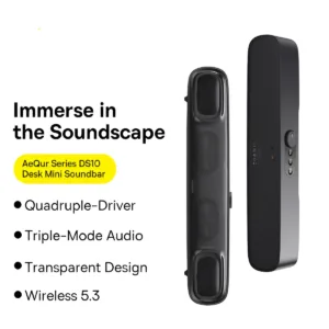 Baseus AeQur DS10 Mini Bluetooth Soundbar - Black