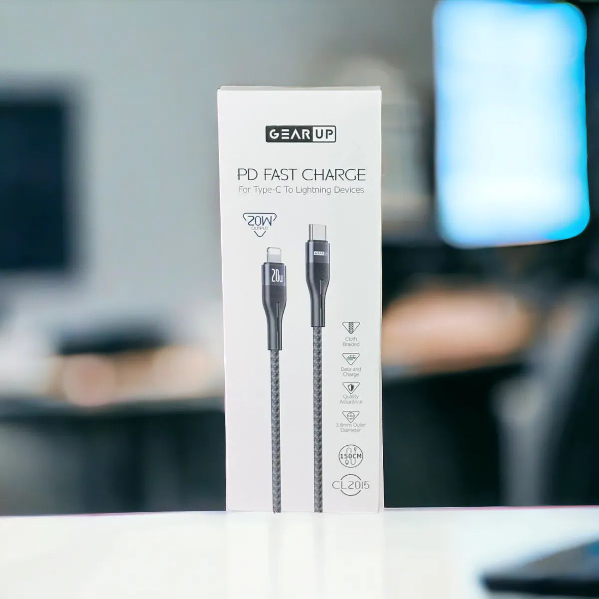 GearUP CL2015 Type-C to LIghtning 20W PD Fast Charging Cable & Data Cable 1.5m GearUP CL2015 Type-C to LIghtning 20W PD Fast Charging Cable & Data Cable 1.5m