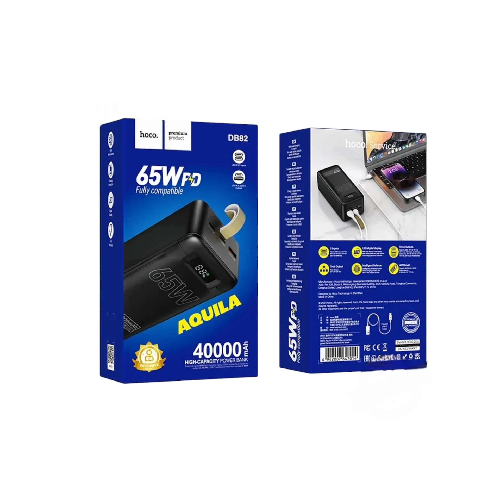 Hoco DB82 40,000mAh 65W Power Bank Hoco DB82 40,000mAh 65W Power Bank