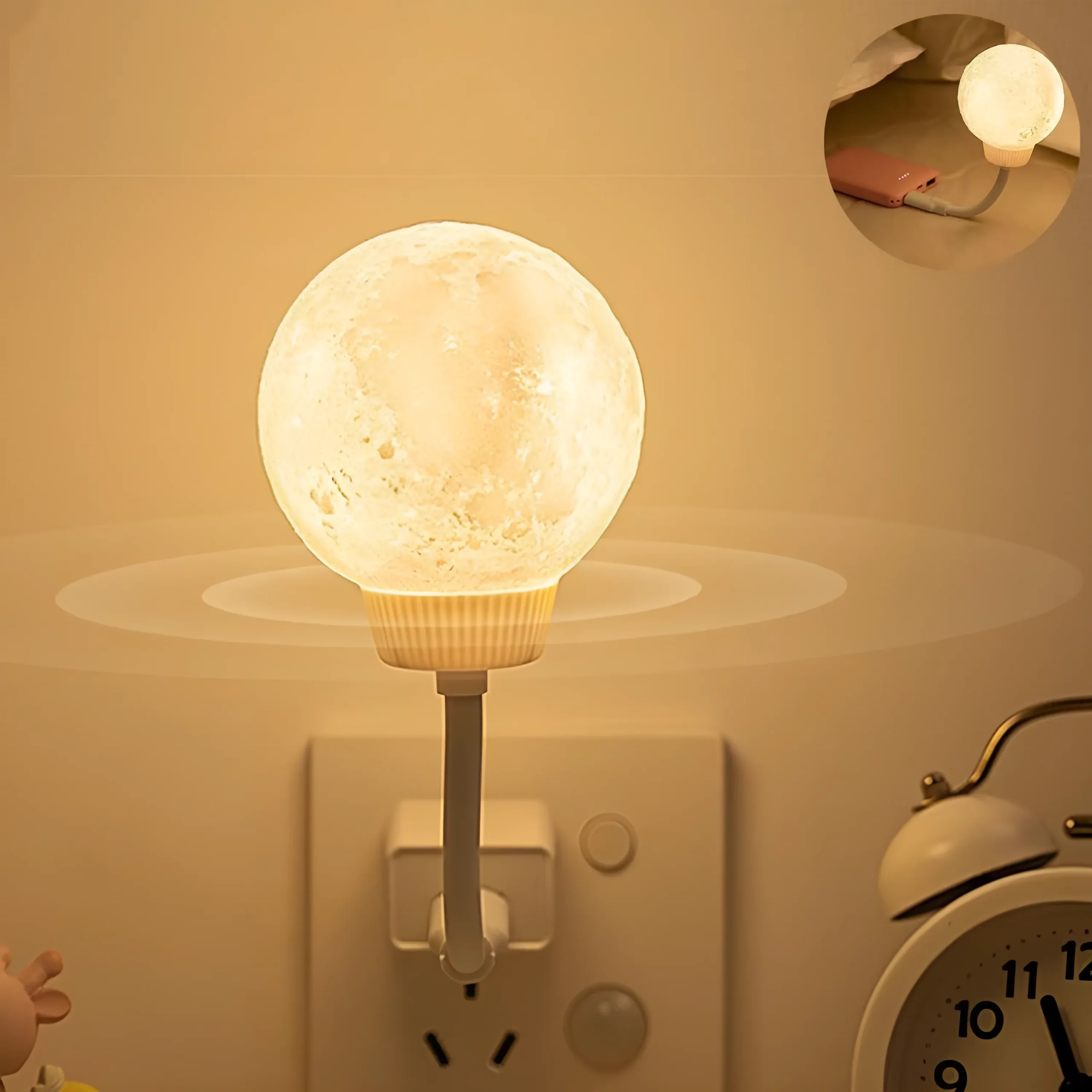 Moon Light Voice Controlled LED Lamp Moon Light Voice Controlled LED Lamp