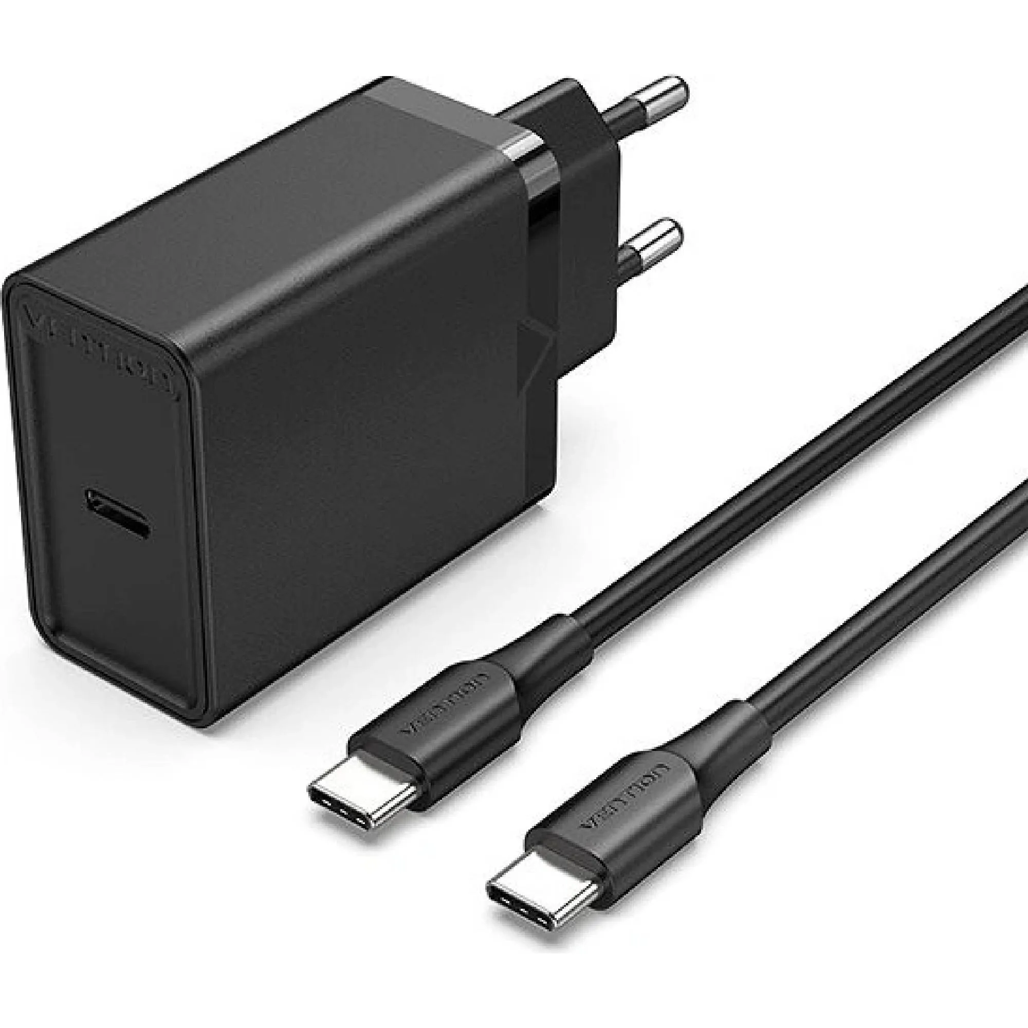 Vention FAHWF-EU 1-port 25W USB-C Wall Charger with USB-C Cable EU-Plug Vention FAHWF-EU 1-port 25W USB-C Wall Charger with USB-C Cable EU-Plug