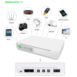 SKE POE 432P Mini DC UPS 25Watt 5v 9v 12v & PoE support 15/24v - 10400MAH
