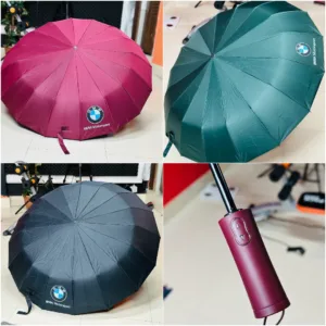 BMW 16 Ribs Automatic Open and Close Compact Umbrella - Random Color