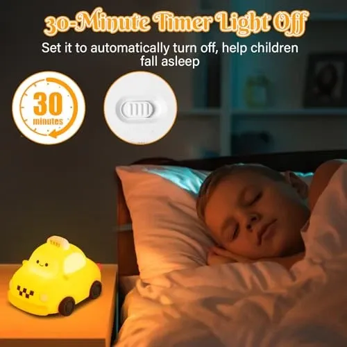 Soft Silicone Touch Control Rechargeable LED Taxi Night Lamp Soft Silicone Touch Control Rechargeable LED Taxi Night Lamp