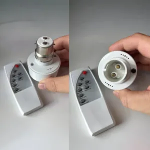 Smart B22 to B22 IR Lamp Holder with Wireless Remote & Timer