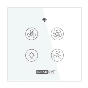 GearUP Wi-Fi Ceiling Fan Speed Controller & Light Switch — Smart TUYA / Smart Life App Control - (Without Remote)