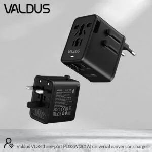 VALDUS 33W GaN Universal Travel Adapter (VL33) – All-in-One Global Plug