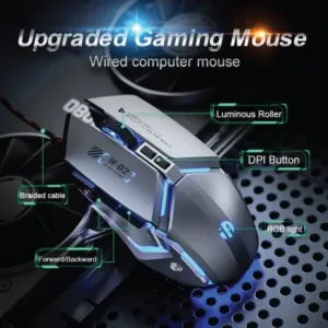 Inphic W2 Ⅱ Silent Wired Gaming Mouse