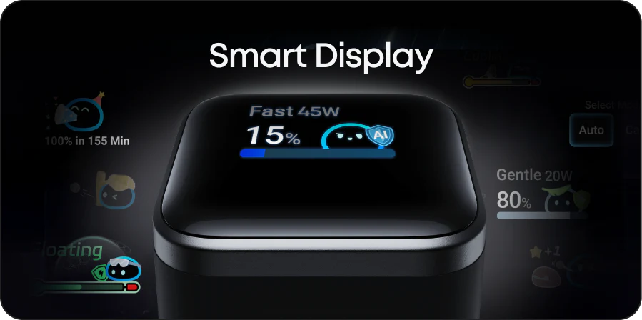 Anker Nano 45W GaN Fast Charger with Smart Display (A121D) Anker Nano 45W GaN Fast Charger with Smart Display (A121D)