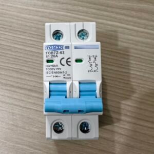 TOMZN 2P DC Circuit Breaker 20A- 12V-1000V Wide RangeDC MCB for PV System (TOMZN TOB7Z-63)
