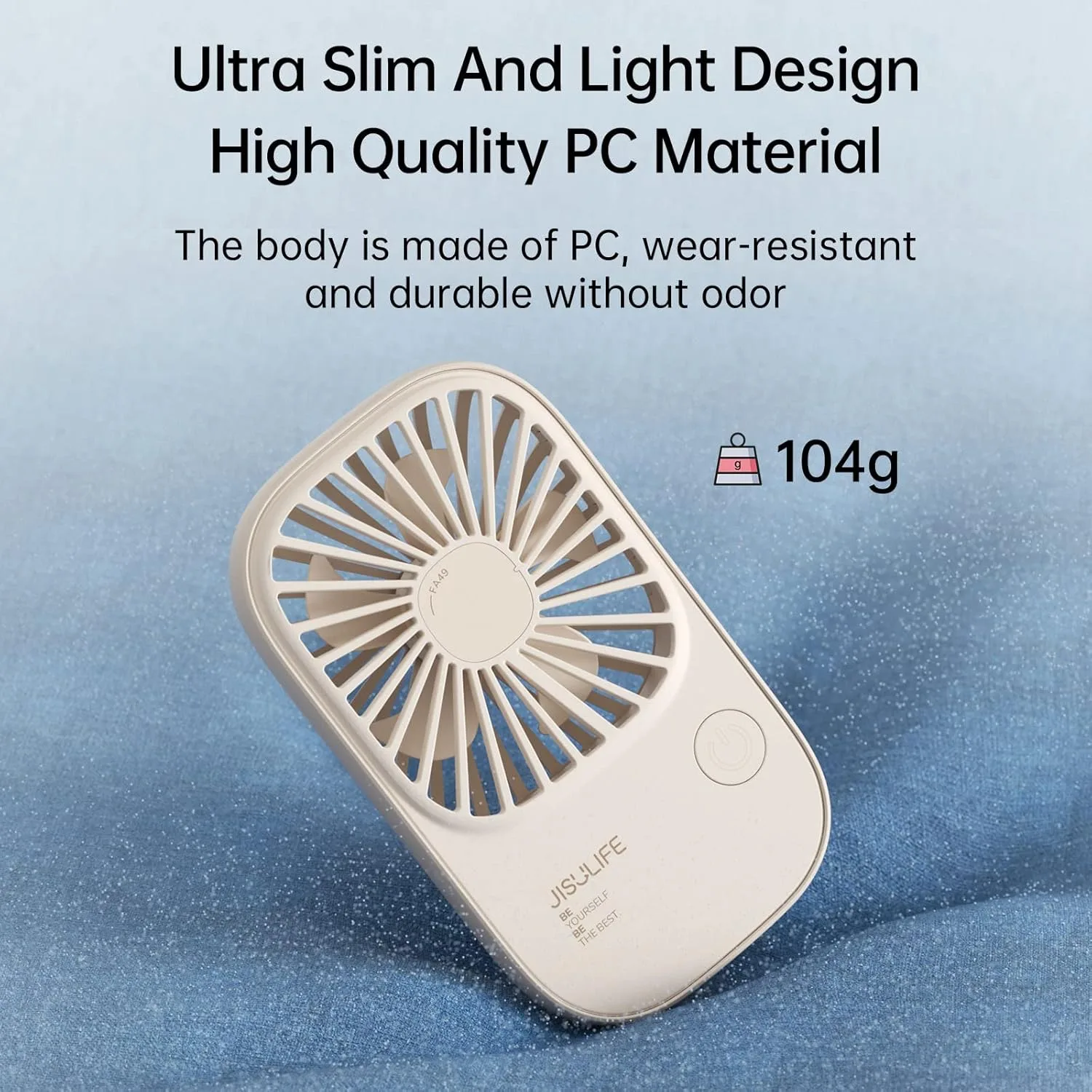 JISULIFE FA49 2000mAh USB Rechargeable Powerful Handheld Fan JISULIFE FA49 2000mAh USB Rechargeable Powerful Handheld Fan