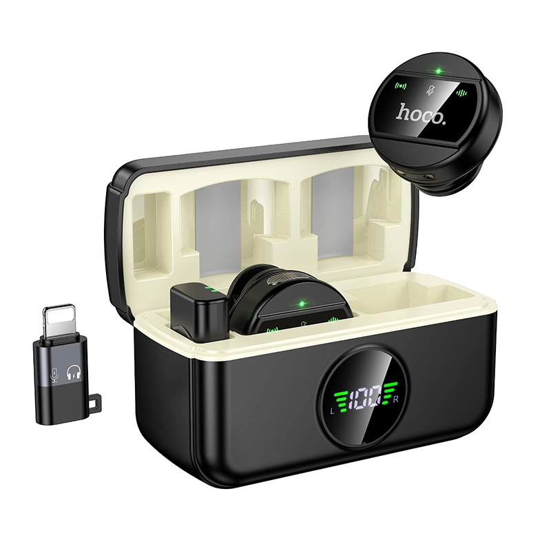 Hoco L22 Bright 2-in-1 wireless Microphone with Case Hoco L22 Bright 2-in-1 wireless Microphone with Case