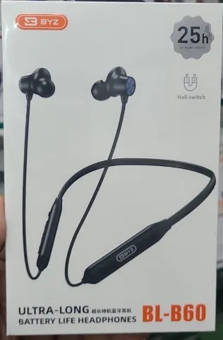 BYZ BL-B60 Ultra-Long Battery Life Wireless Neckband Headphones BYZ BL-B60 Ultra-Long Battery Life Wireless Neckband Headphones