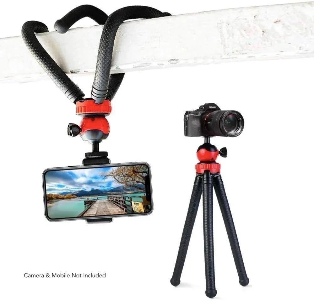 Octopus Tripod With Ball Head- Best For DSLR Or Smartphone Vlogging & Table Stand without mobile tripod Octopus Tripod With Ball Head- Best For DSLR Or Smartphone Vlogging & Table Stand without mobile tripod