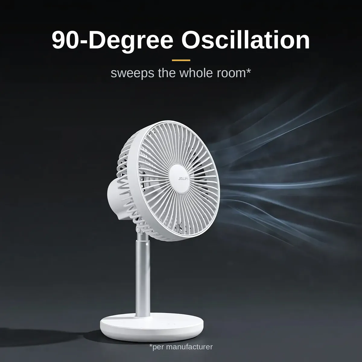 JISULIFE FA13P 90 degree oscillation sweeping the room