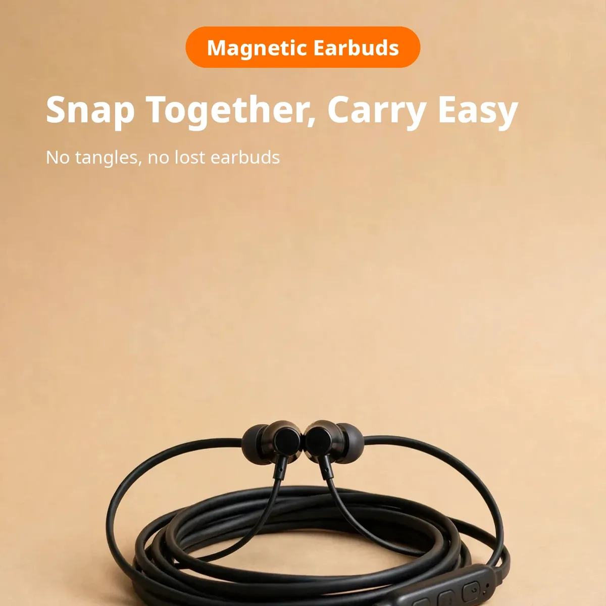 G8 sports neckband magnetic card — Snap Together, Carry Easy. Magnetic earbuds, no tangles, no lost earbuds.
