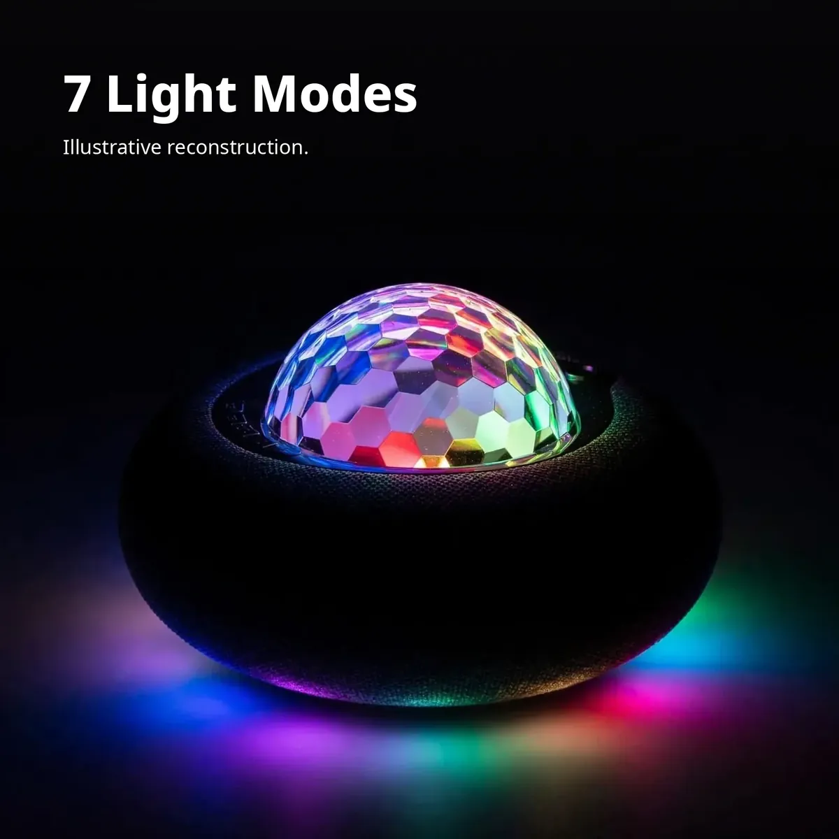 Joyroom JR-MS02 seven RGB light modes card with illustrative color panels