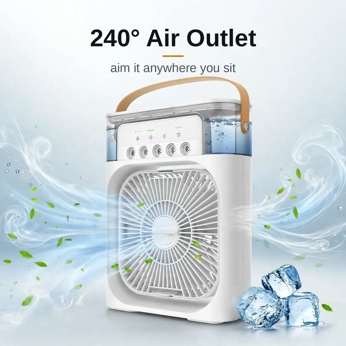 GearUP air cooler 240 degree adjustable air outlet