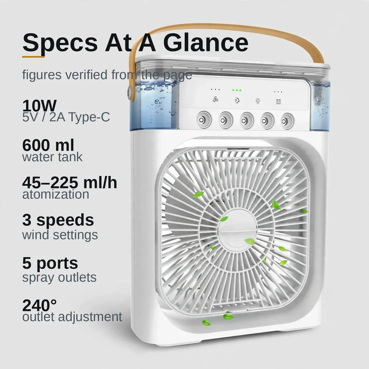 GearUP air cooler technical specifications summary card