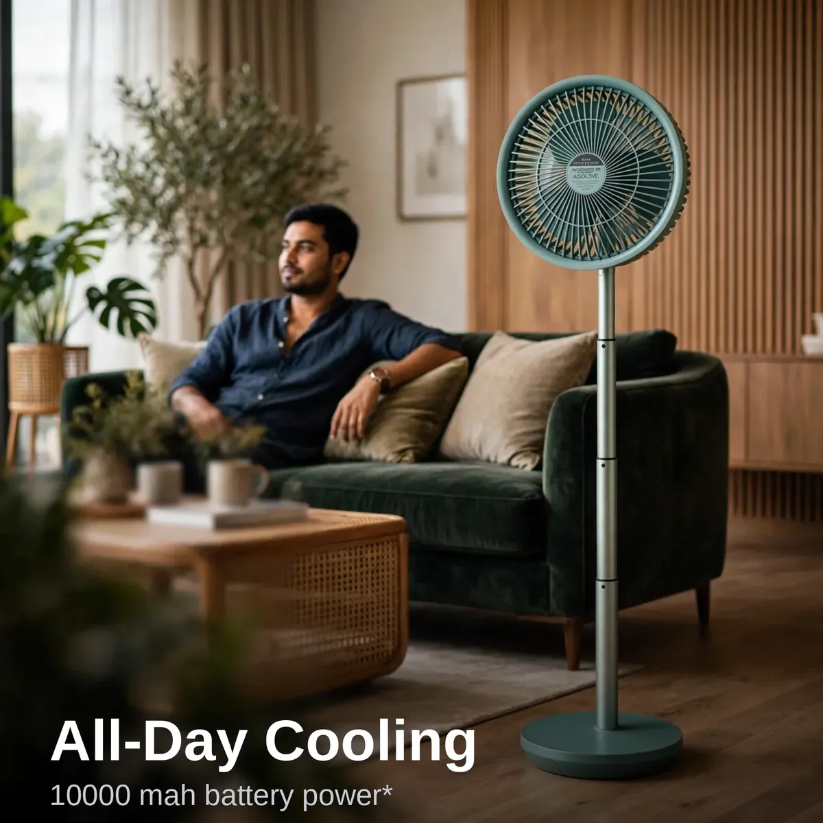Xiaomi AISOLOVE F5 Pro Max stand fan in a living room