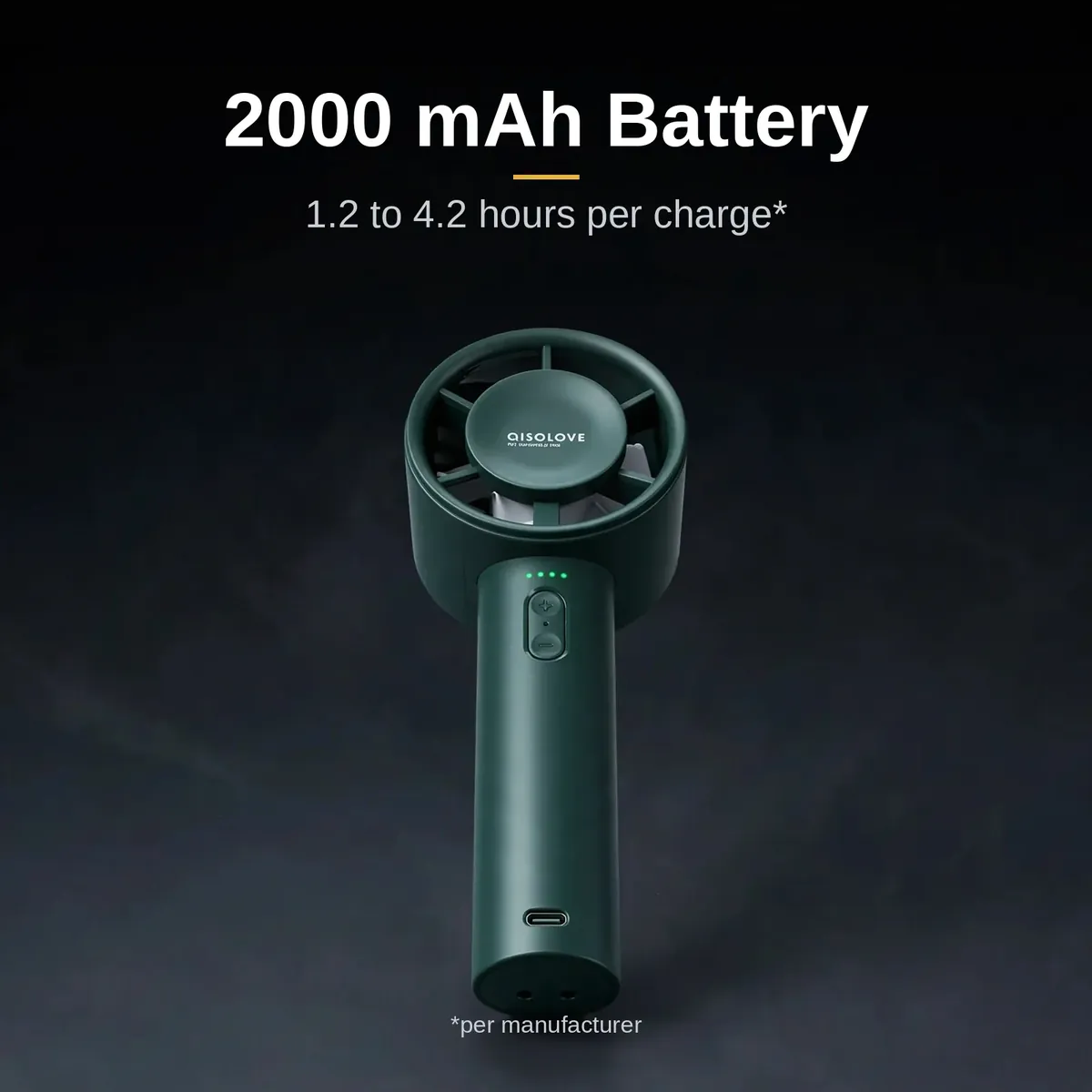 Xiaomi AISOLOVE F01 2000mAh battery, 1.2 to 4.2 hours per charge