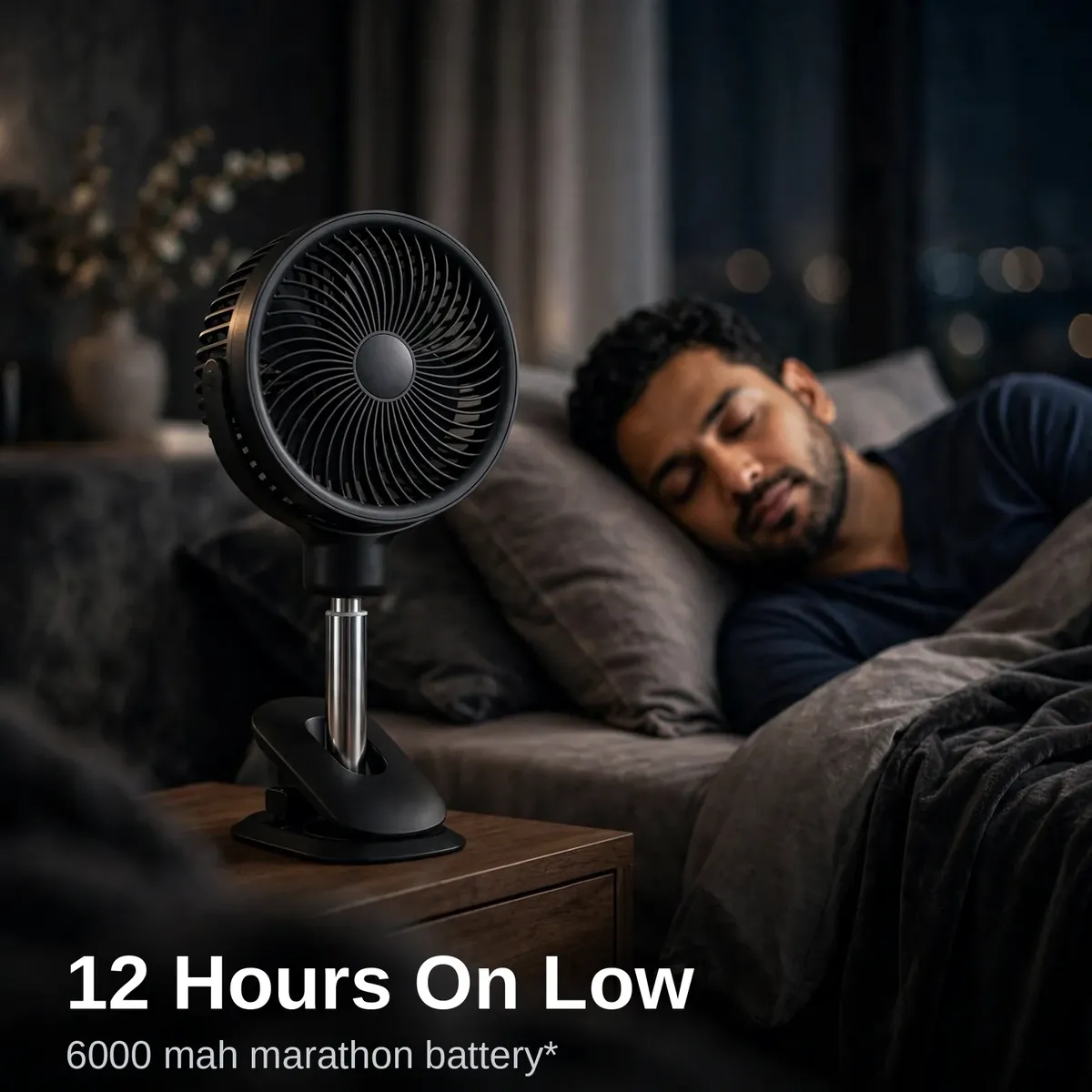 XUNDD XDOT-063 cooling a bedroom at night