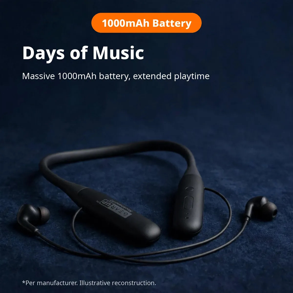 GearUp P2 battery card — Days of Music. 1000mAh Battery chip; massive 1000mAh battery, extended playtime.