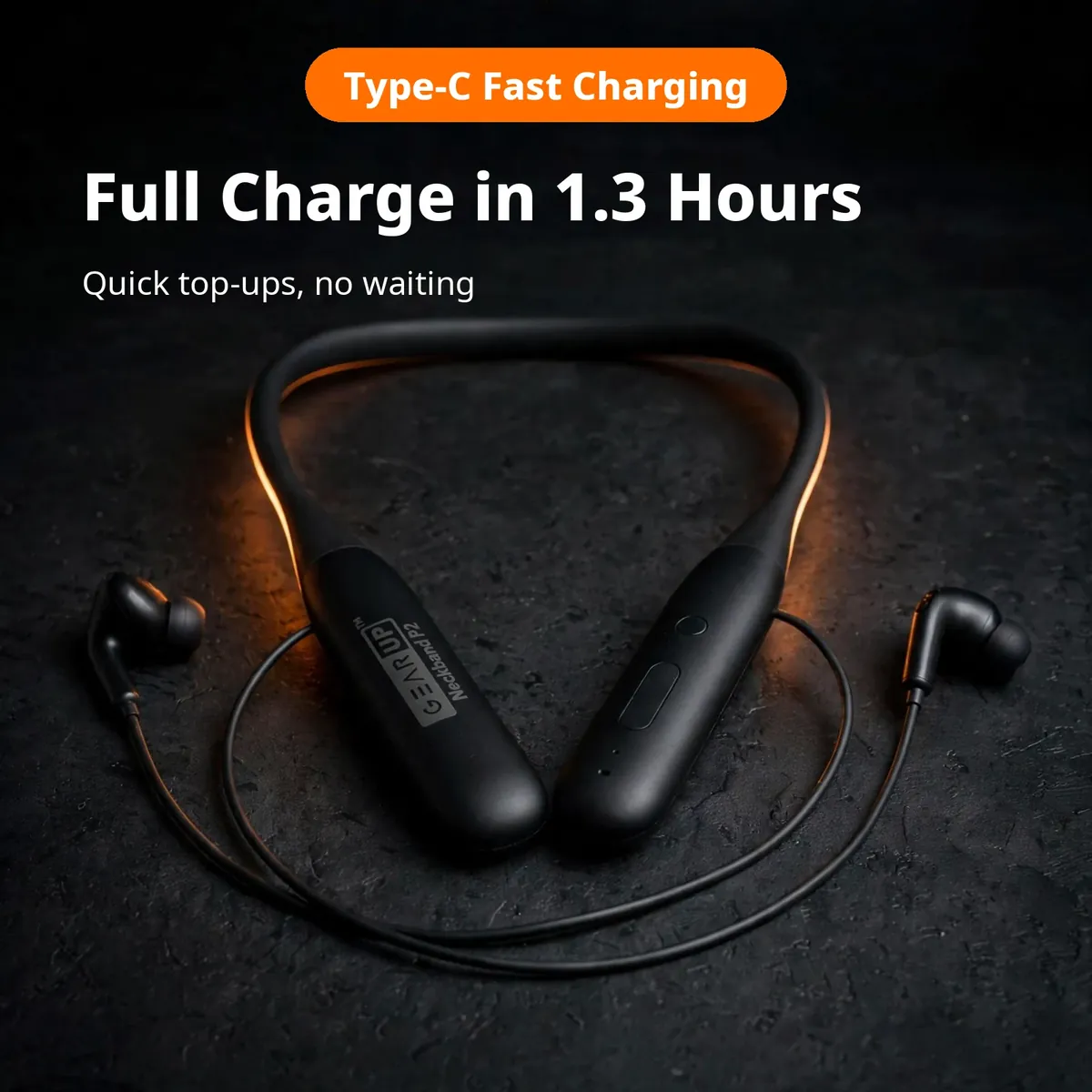 GearUp P2 charging card — Full Charge in 1.3 Hours. Type-C Fast Charging chip; quick top-ups, no waiting.