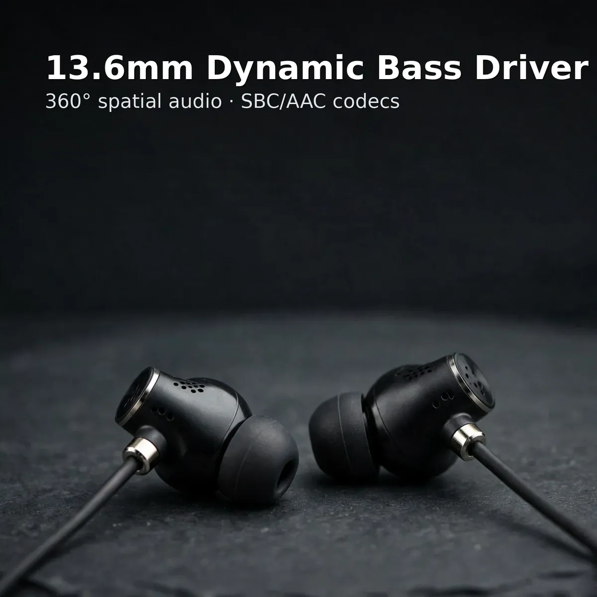 Realme Buds Wireless 5 ANC driver card — 13.6mm Dynamic Bass Driver. 360-degree spatial audio, SBC/AAC codecs.