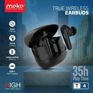 MEKE T4 TWS Wireless Touch Control Earbuds with Charging Case