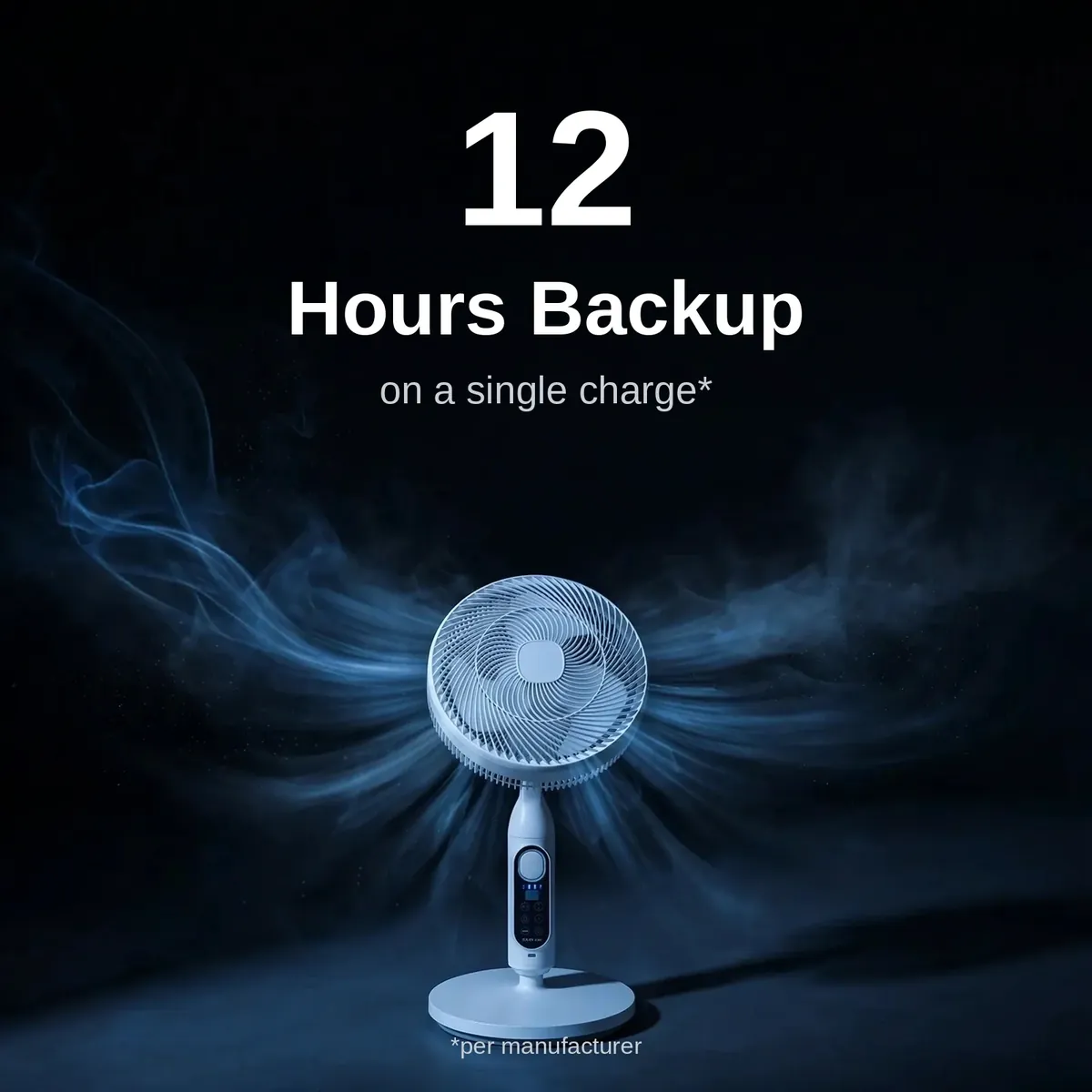 GearUP solar fan 12 hours backup on a single charge